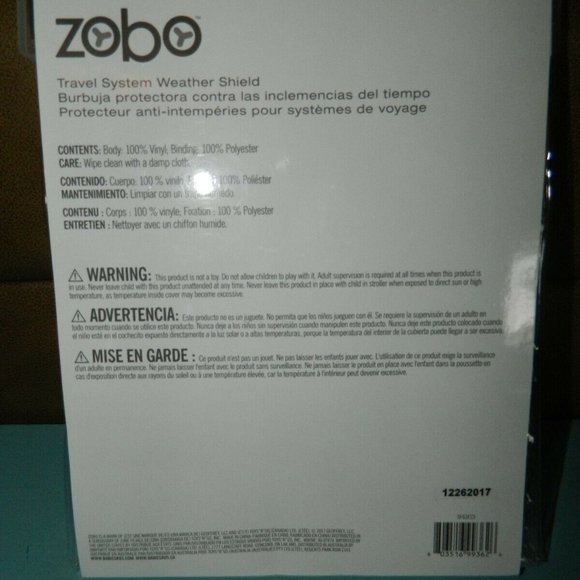 Travel System Weather Shield ZOBO Baby Stroller Rain Cover Universal - New - Picture 2 of 2
